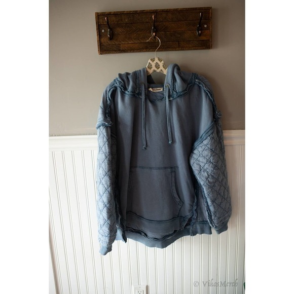 Free People Drive That Train Hoodie Horses Small NEW - Picture 4 of 7